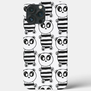 Verspielte Schwarz-Weiß-Panda-Kunst Case-Mate iPhone Hülle