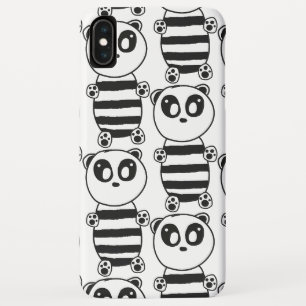 Verspielte Schwarz-Weiß-Panda-Kunst Case-Mate iPhone Hülle