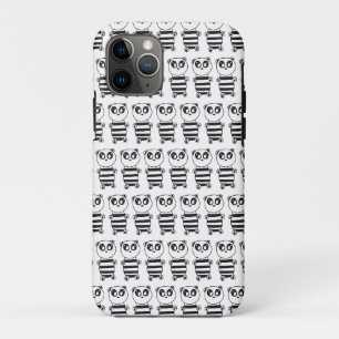 Verspielte Schwarz-Weiß-Panda-Kunst Case-Mate iPhone Hülle