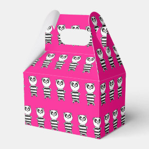 Verspielte Schwarz-Weiß-Panda-Kunst Geschenkschachtel