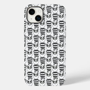 Verspielte Schwarz-Weiß-Panda-Kunst iPhone 14 Plus Hülle