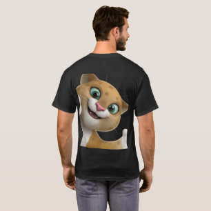 Verspielte süße Katzen-Cartoon-Nahaufnahme T-Shirt