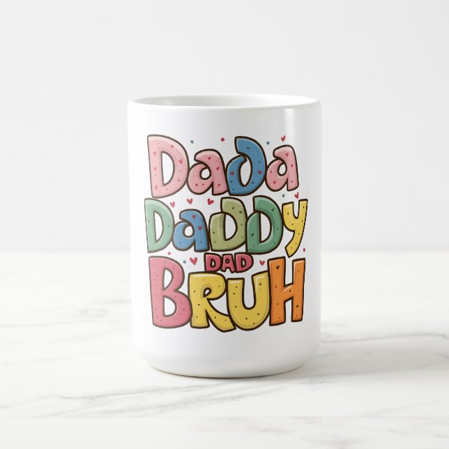 Verspielte Vater-Spruch-Kunst  Kaffeetasse (Mittel)