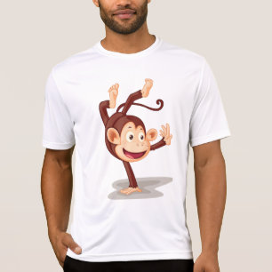 Verspielter Affe beim Handstand Süßes Tier T-Shirt
