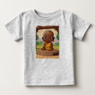 Verspielter Baby-Buddha – Afrikanischer Kleinkind- Baby T-shirt