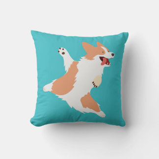 Verspielter Corgi Kissen