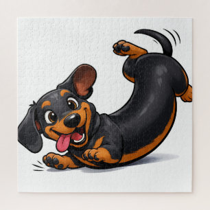 Verspielter Dachshund-Welpe