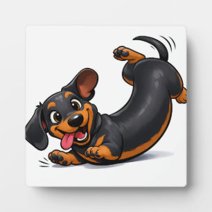 Verspielter Dachshund-Welpe Fotoplatte