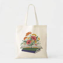 Verspielter floraler Bücherstapel - Süße Leserin G