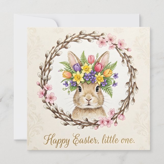 Verspielter Frohe Ostern Gruß Karte (Vorderseite)