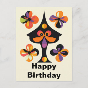 Verspielter Geburtstag Postkarte