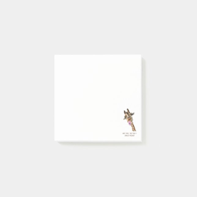 Verspielter Giraffe Lustige Post-it® Notizen (Vorderseite)