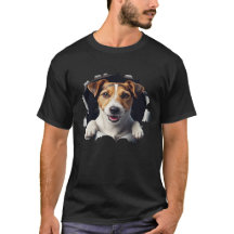 Verspielter Jack Russell Terrier Riss-Papier-Effek