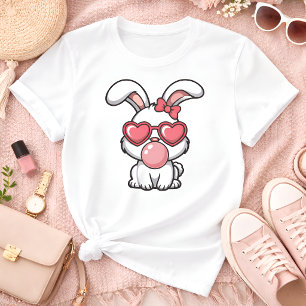 verspielter Kawaii-Hase mit Kaugummiblase T-Shirt