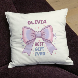 Verspielter Pastell-Bogen "Bestes Geschenk überhau Kissen