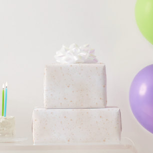 Verspielter Pfirsich-Punkte-Geburtstag Geschenkpapier