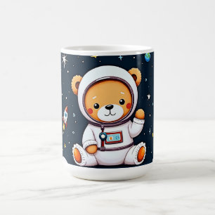 Verspielter Raketen-Teddybär Kaffeetasse