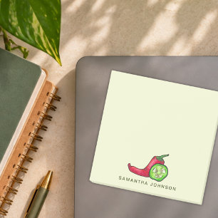 Verspielter roter Chili & Jalapeño Post-it Klebezettel