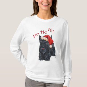 Verspielter Scottie Weihnachtsmann T-Shirt