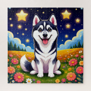 Verspielter Sibirischer Husky