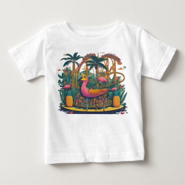 Verspielter Themenpark Baby T-shirt (Vorderseite)