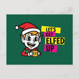 Verspielter Weihnachtself Postkarte
