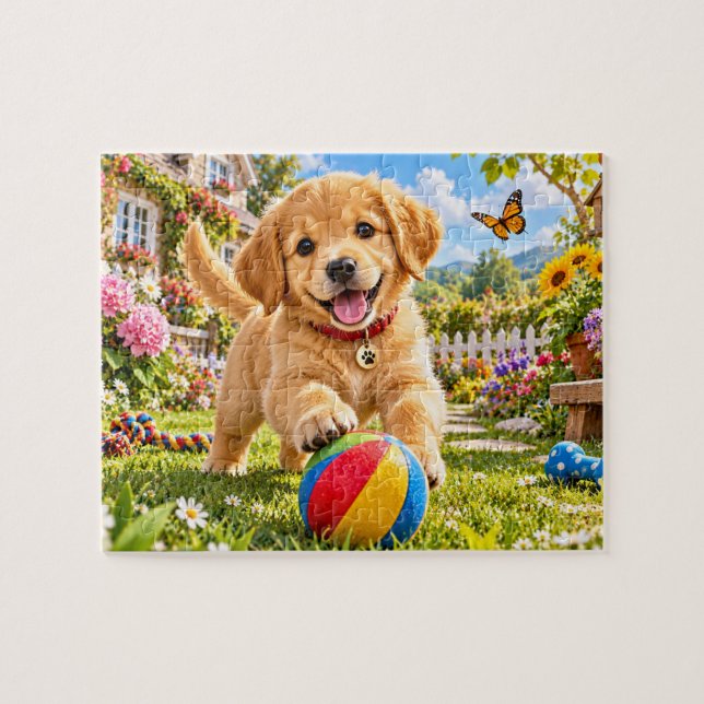Verspielter Welpe (Horizontal)