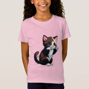 Verspieltes Cartoon-Kätzchen T-Shirt