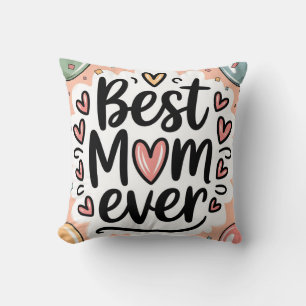 Verspieltes Dekorieren Beste Mama für immer Kissen