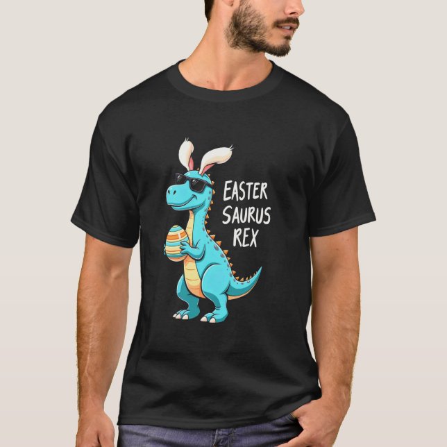 Verspieltes Dinosaurier-Ostern - Eastersaurus Rex T-Shirt (Vorderseite)