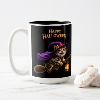 Verspieltes frohes Halloween zwei Zweifarbige Tasse
