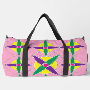 Verspieltes geometrisches Quermuster Duffle Bag