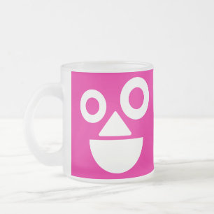Verspieltes Gesicht minimal lustig Mattglastasse