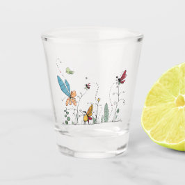 Verspieltes Insektenglas, Insekten-Thema Schnapsglas