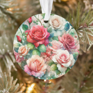Verspieltes Rosenmuster Ornament