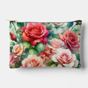Verspieltes Rosenmuster Zubehörtasche