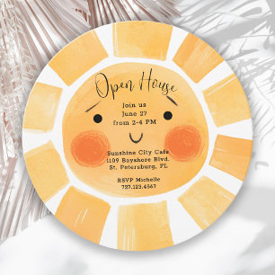 Verspieltes sonniges Open House Einladung