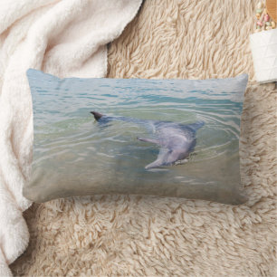 Verspieltes und neugieriges Delfin-Kissen Lendenkissen