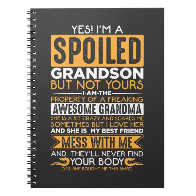 Verspottete Grandson Phantastisch Oma Grandchild Notizblock (Vorderseite)