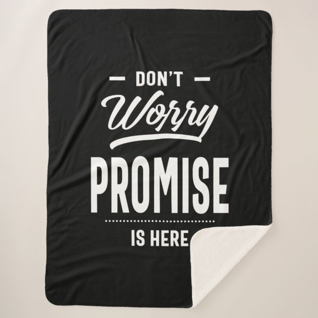 Versprechen Personalisierter Name Geburtstagsgesch Sherpadecke (Vorderseite)