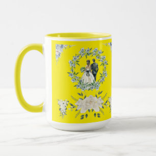 Versprechen unter den Rosen gelb Tasse