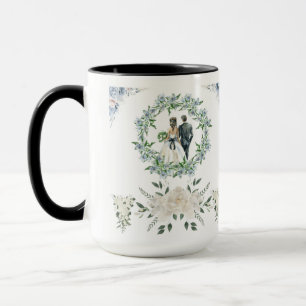 Versprechen unter den Rosen weiß Tasse