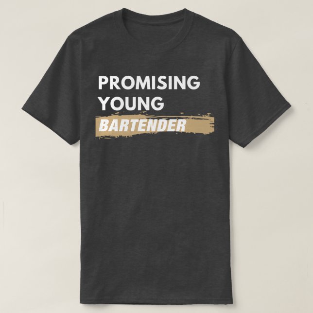 Versprechender junger Barkeeper T-Shirt (Design vorne)