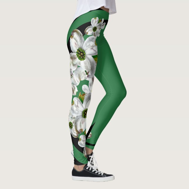 Verstand. Körper. Geist. Leggings (grün/schwarz) (Rechts)