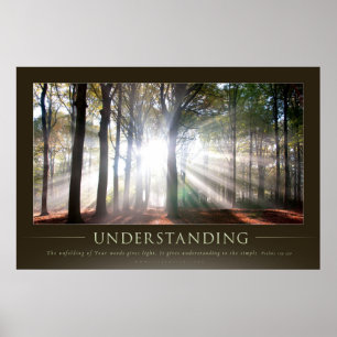 VERSTÄNDNIS - Christliche Motivierend Poster