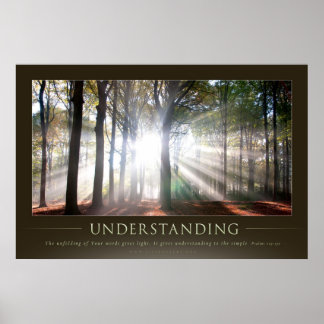 VERSTÄNDNIS - Christliche Motivierend Poster