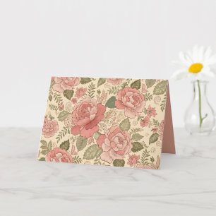 Verstaubte Florale Muse - Verstaubte Rosen-Salbei- Karte