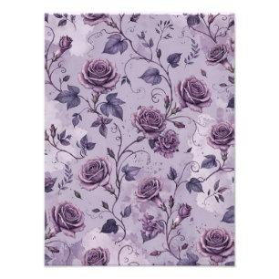 Verstaubte Lavendel-Rosa-Träumerische Farbtöne Flo Fotodruck