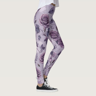 Verstaubte Lavendel-Rosa-Träumerische Farbtöne Flo Leggings