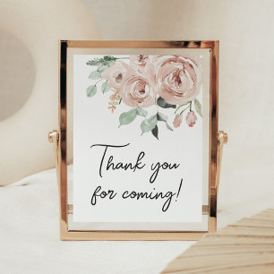 Verstaubte Pink Rose Es ist ein Mädchen Danke fürs Poster